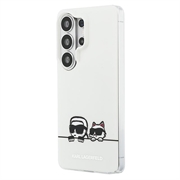 Samsung Galaxy S26 Ultra Karl Lagerfeld IML Karl&Choupette Peekaboo Logo Magnetic Case - White