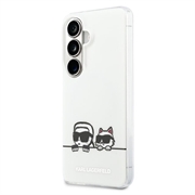 Samsung Galaxy S26 Karl Lagerfeld IML Karl&Choupette Peekaboo Logo Magnetic Case - White