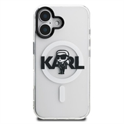 iPhone 16 Karl Lagerfeld IML Karl Sketch Logo MagSafe Case - Clear