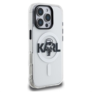 iPhone 16 Pro Max Karl Lagerfeld IML Karl Sketch Logo MagSafe Case - Clear