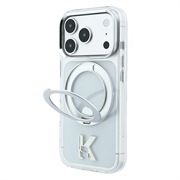 iPhone 18 Pro/17 Pro Karl Lagerfeld IML Ring Stand 360 Kameo Metal MagSafe Case - Transparent