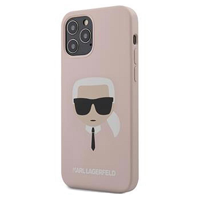 Karl Lagerfeld iPhone 12/12 Pro Silicone Case - Light Pink