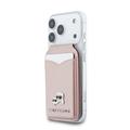 Karl Lagerfeld Karl & Choupette Magnetic Card Holder with Stand & Mirror - Pink