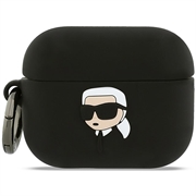 AirPods Pro 3 Karl Lagerfeld Karl Head 3D Silicone Case - Black