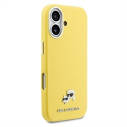iPhone 17 Karl Lagerfeld Karl and Choupette Heads Pins Case - MagSafe Compatible