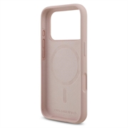 iPhone 18 Pro Max Karl Lagerfeld Karl and Choupette Liquid Silicone MagSafe Case - Pink