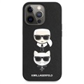 Karl Lagerfeld Saffiano K&C Heads iPhone 13 Pro Case - Black