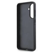 Samsung Galaxy A36 Karl Lagerfeld Saffiano Metal Karl and Choupette Case - Black
