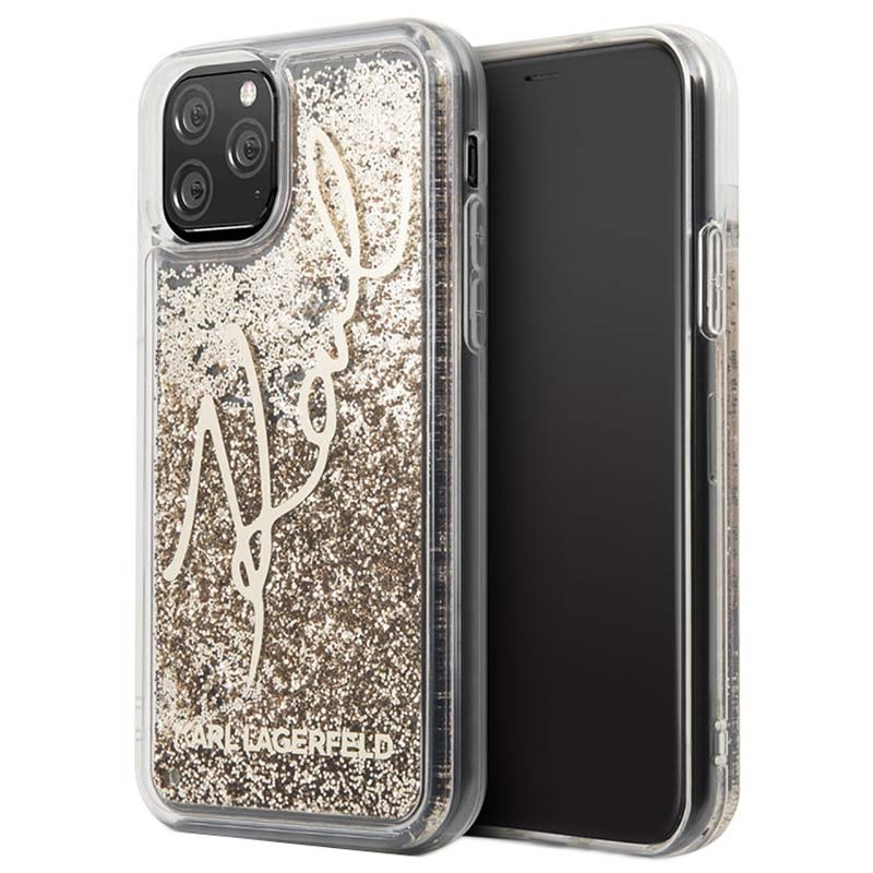 Karl Lagerfeld Signature Liquid Glitter iPhone 11 Pro Max Case