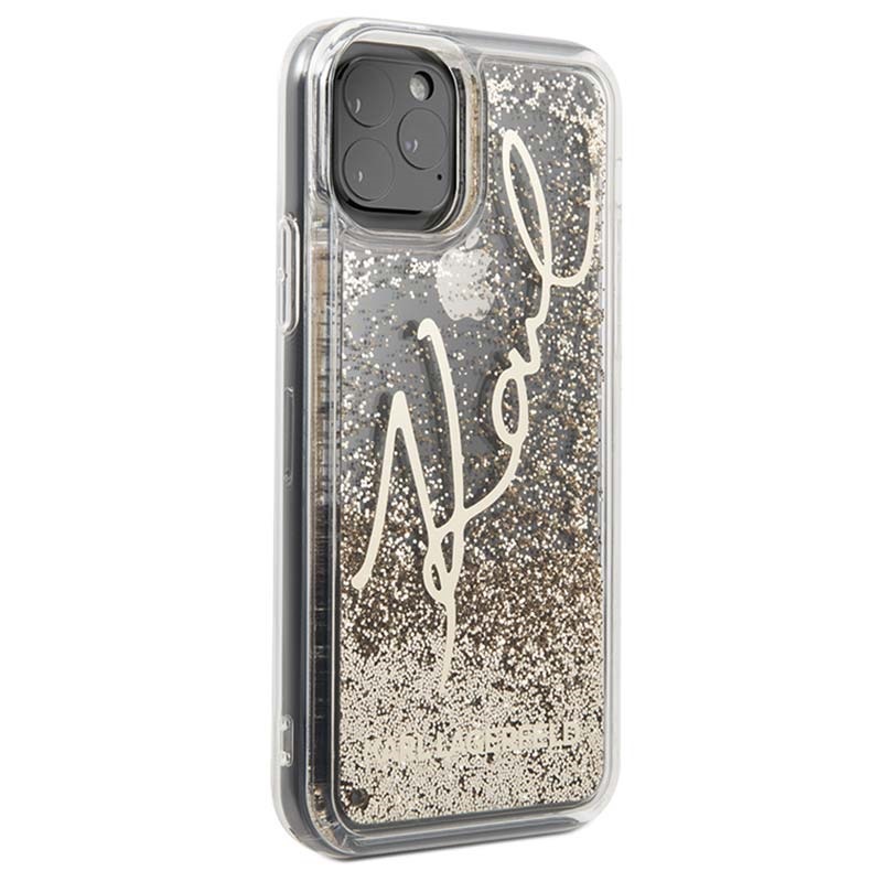 Karl Lagerfeld Signature Liquid Glitter iPhone 11 Pro Max Case