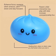 Kawaii Dumpling Squishy Stress Relief Toy - Blue