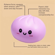 Kawaii Dumpling Squishy Stress Relief Toy - Purple
