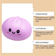 Kawaii Dumpling Squishy Stress Relief Toy - Purple