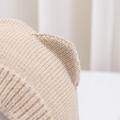 Kids Cat Ear Knitted Balaclava - Beige