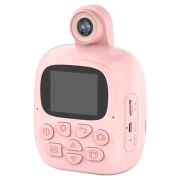 Kids Instant Camera Printer A18 - 24MP - Pink