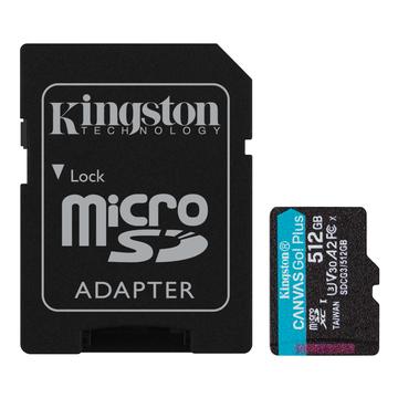 Kingston Canvas Go! Plus microSDXC Memory Card with Adapter SDCG3/512GB