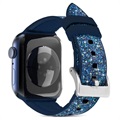 Kingxbar Crystal Fabric Apple Watch 7/SE/6/5/4/3/2/1 Strap - 41mm/40mm/38mm - Blue