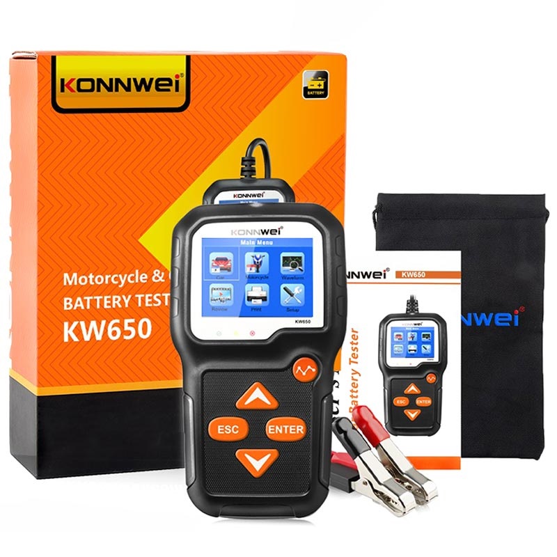 Konnwei KW650 Motorcycle & Car Battery Tester 6V12V