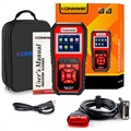 Konnwei KW850 OBD2/EOBD Car Fault Diagnostic Tool with LCD - Red