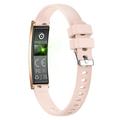 L18 Ultra-Thin Fitness Tracker / Smart Bracelet for Women (Open Box - Excellent) - Gold / Pink
