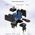 LDNIO Q2618 65W GaN Fast Charger with Interchangeable Plugs - USB-C/USB-A - Black