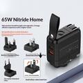 LDNIO Q2618 65W GaN Fast Charger with Interchangeable Plugs - USB-C/USB-A - Black