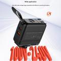 LDNIO Q2618 65W GaN Fast Charger with Interchangeable Plugs - USB-C/USB-A - Black