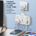 LDNIO SC2413 20W Power Strip with 2 AC Outlets, 4 USB Ports and PD Fast Charging