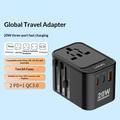 Ldnio Z9 20W Travel Adapter - 2x USB-C PD, USB-A QC3.0 - Black