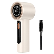 LED Display Handheld Fan with 100 Speed Levels & Type-C Charging - 3000mAh - Beige