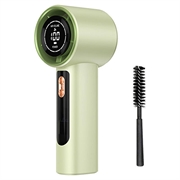 LED Display Handheld Fan with 100 Speed Levels & Type-C Charging - 3000mAh - Green