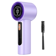 LED Display Handheld Fan with 100 Speed Levels & Type-C Charging - 3000mAh - Purple