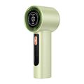 LED Display Handheld Fan with 100 Speed Levels & Type-C Charging - 3000mAh - Green