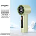 LED Display Handheld Fan with 100 Speed Levels & Type-C Charging - 3000mAh - Green