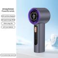 LED Display Handheld Fan with 100 Speed Levels & Type-C Charging - 3000mAh - Grey