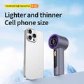 LED Display Handheld Fan with 100 Speed Levels & Type-C Charging - 3000mAh - Purple
