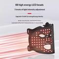 LED Skin Rejuvenation Face Mask with Remote Control - Black