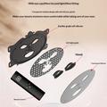LED Skin Rejuvenation Face Mask with Remote Control - Black