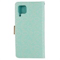 Lace Pattern Huawei P40 Lite Wallet Case - Green