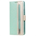 Lace Pattern Huawei P40 Lite Wallet Case - Green