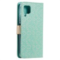 Lace Pattern Huawei P40 Lite Wallet Case - Green