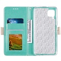 Lace Pattern Huawei P40 Lite Wallet Case - Green