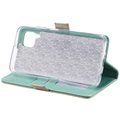 Lace Pattern Huawei P40 Lite Wallet Case - Green