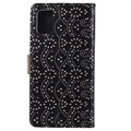 Lace Pattern Samsung Galaxy A52 5G, Galaxy A52s Wallet Case - Black