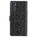 Lace Pattern Samsung Galaxy S21 FE 5G Wallet Case - Black