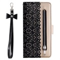 Lace Pattern Samsung Galaxy A13 5G Wallet Case - Black