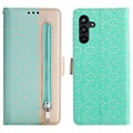 Lace Pattern Samsung Galaxy A13 5G Wallet Case - Green