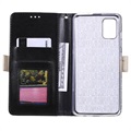 Lace Pattern Samsung Galaxy A72 5G Wallet Case - Black