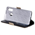 Lace Pattern Samsung Galaxy A40 Wallet Case - Black