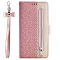 Lace Pattern Samsung Galaxy A51 Wallet Case - Rose Gold